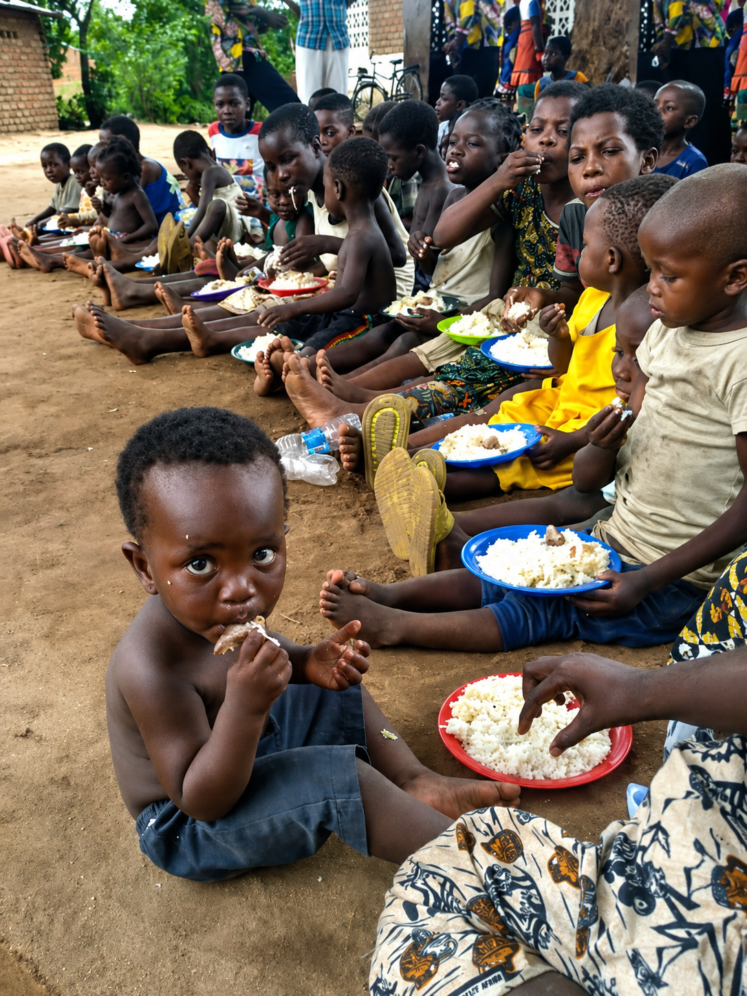 Registro da Missão Multi Vida com crianças e comunidade na África